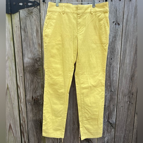 LOFT Yellow Girlfriend Chino Women’s Pant Women’s 6 NWT NEW - Picture 4 of 14